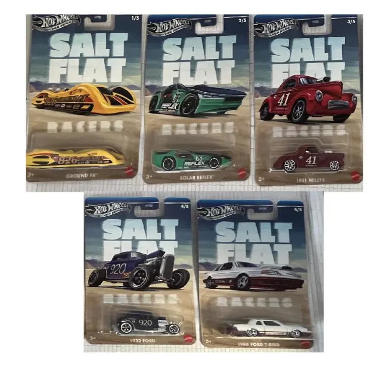 Mattel Hot Wheels Complete Set of 5 2025 Salt Flat Racers Series Cars 1:64 Mint