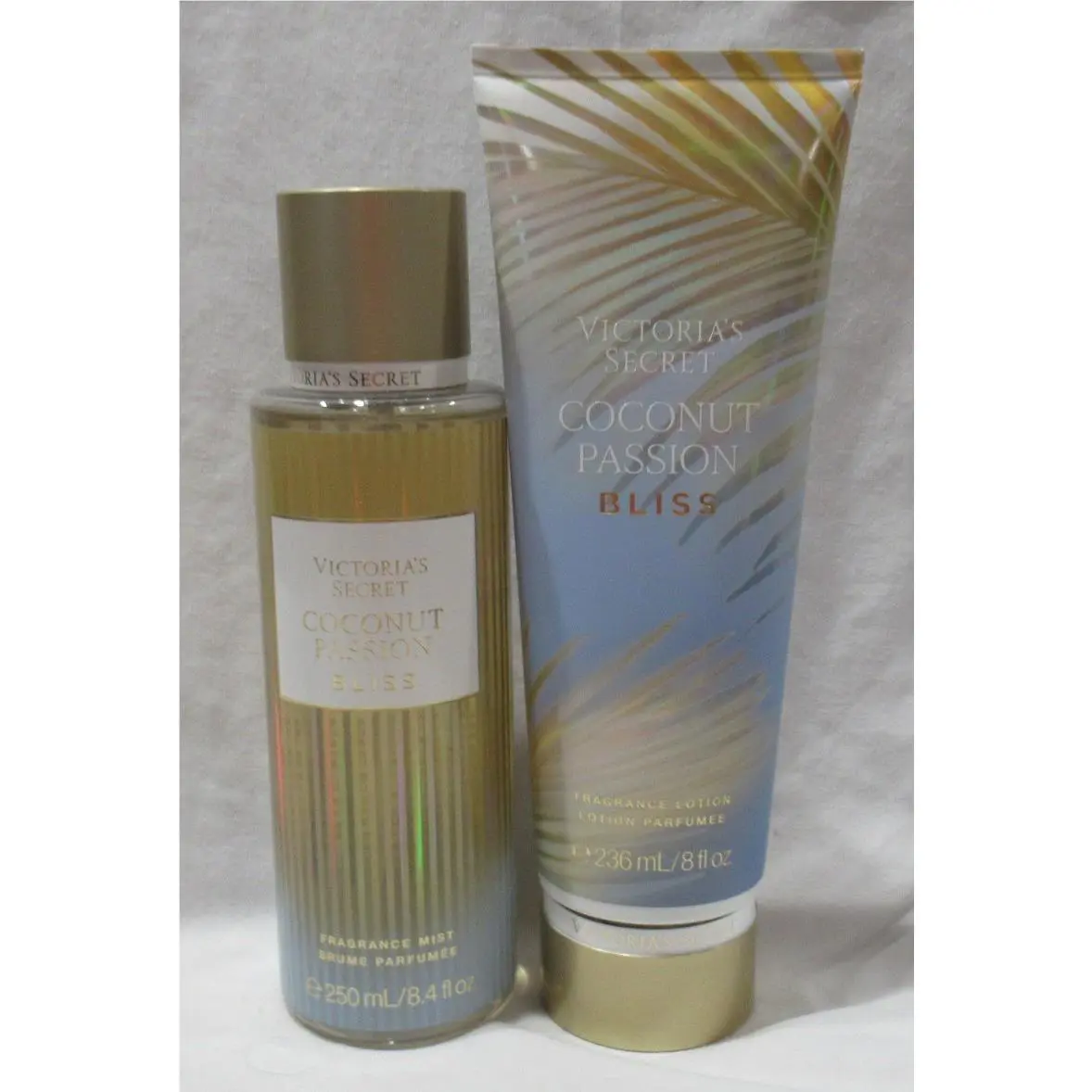 Victoria`s Secret Fragrance Mist Lotion Set Lot of 2 Coconut Passion Bliss