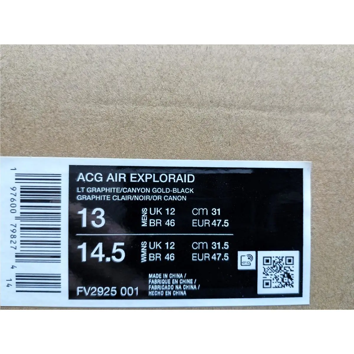 Nike shoes - Nike Acg Air Exploraid - Acg Air Exploraid - FV2925-001 - Gray (UPC: 197600798274) 5