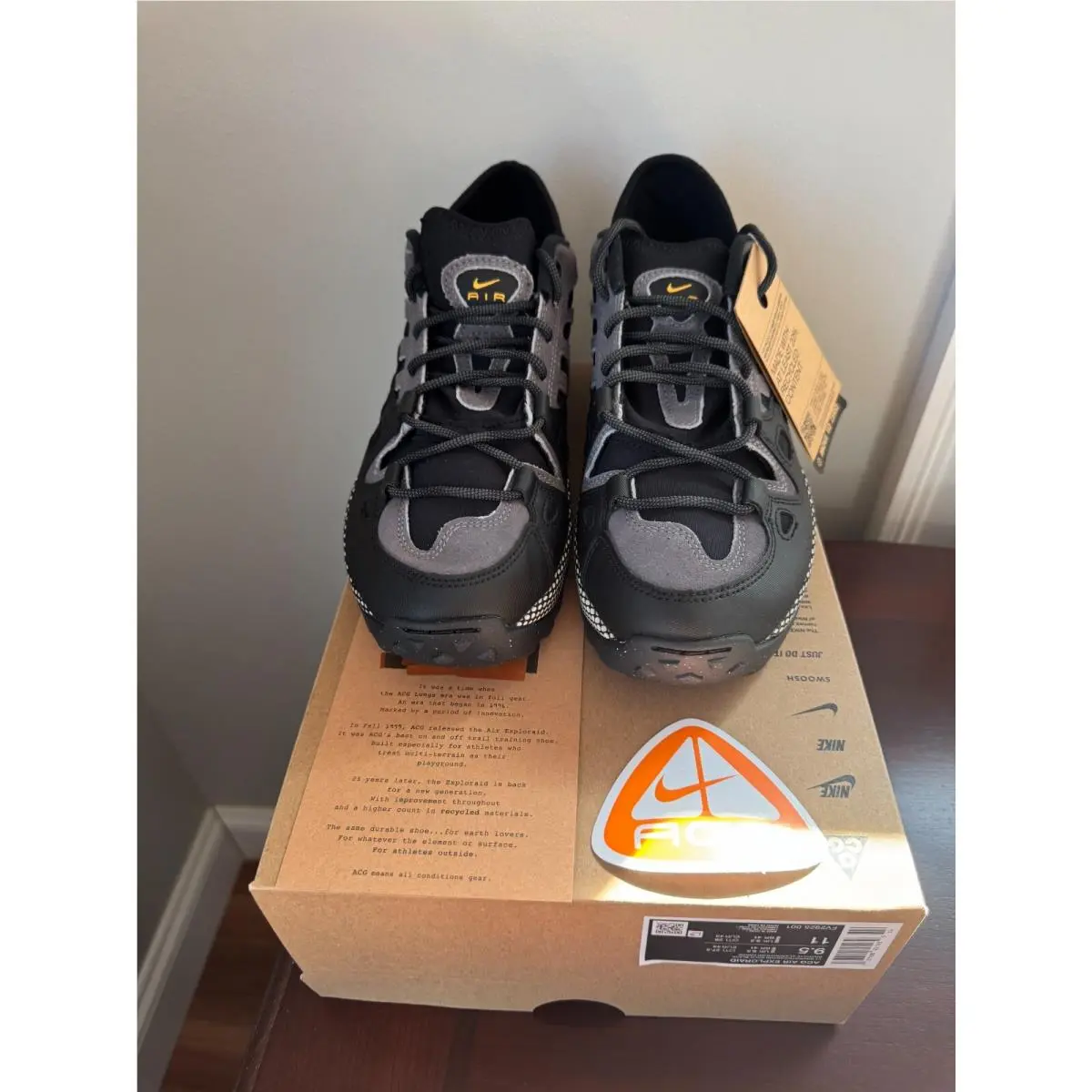 Nike shoes - Nike ACG Air Exploraid - ACG Air Exploraid - FV2925-001 - Light Graphite/Black/Photon Dust/Canyon Gold (UPC: 197600821439) 9