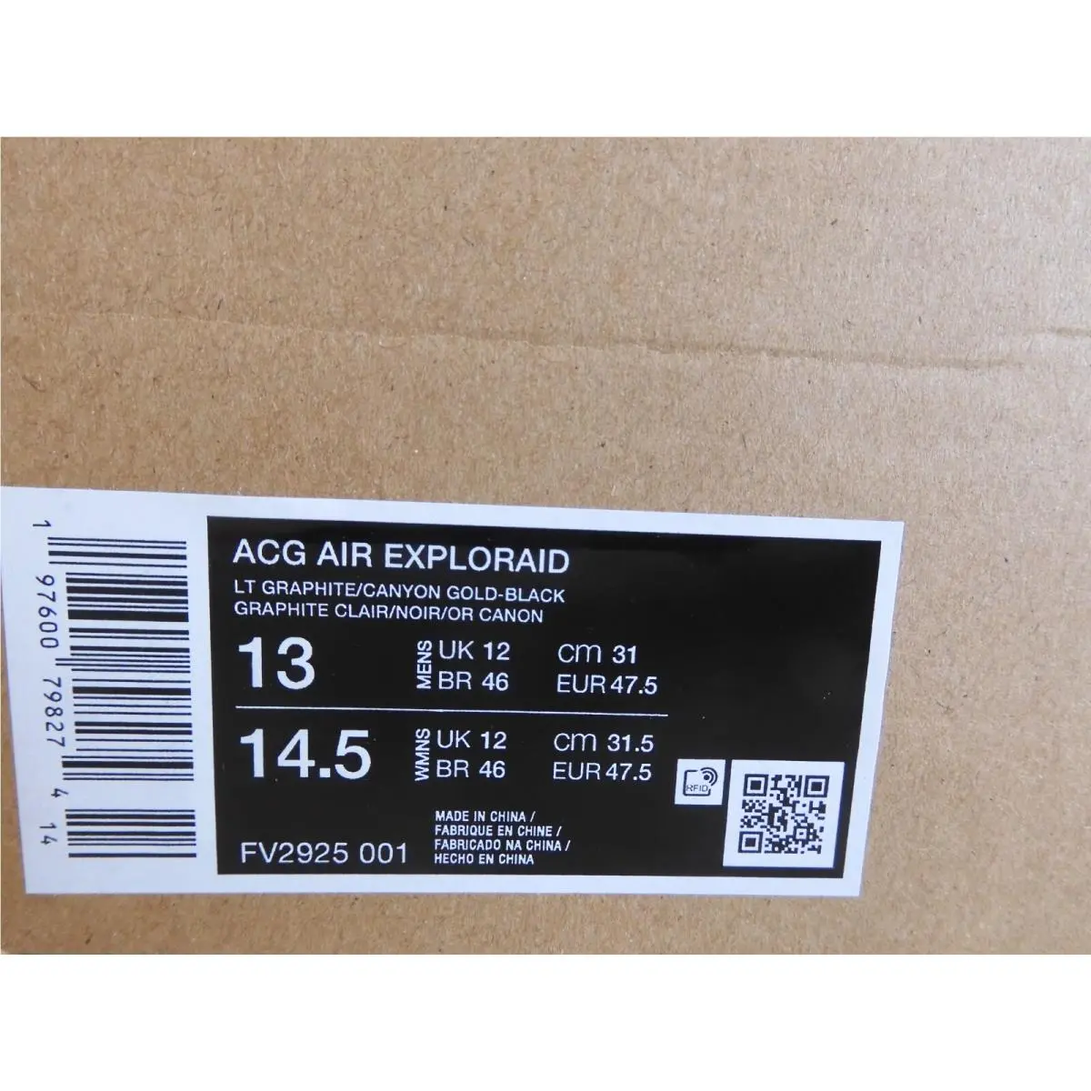 Nike shoes - Nike Acg Air Exploraid - Acg Air Exploraid - FV2925-001 - Gray (UPC: 197600798274) 3