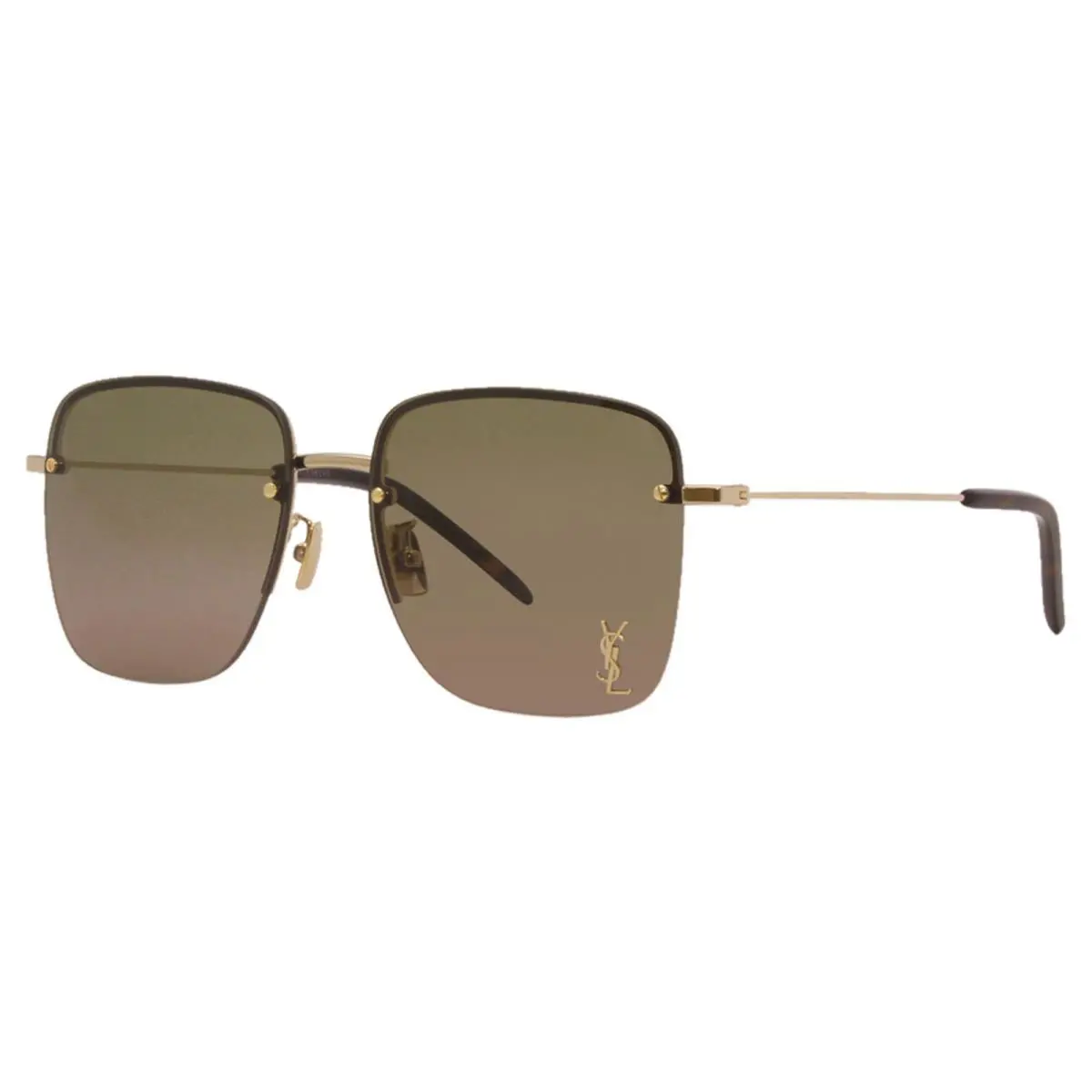 Saint Laurent SL-312-M 003 Sunglasses Women`s Gold/green Gradient Lenses 58mm