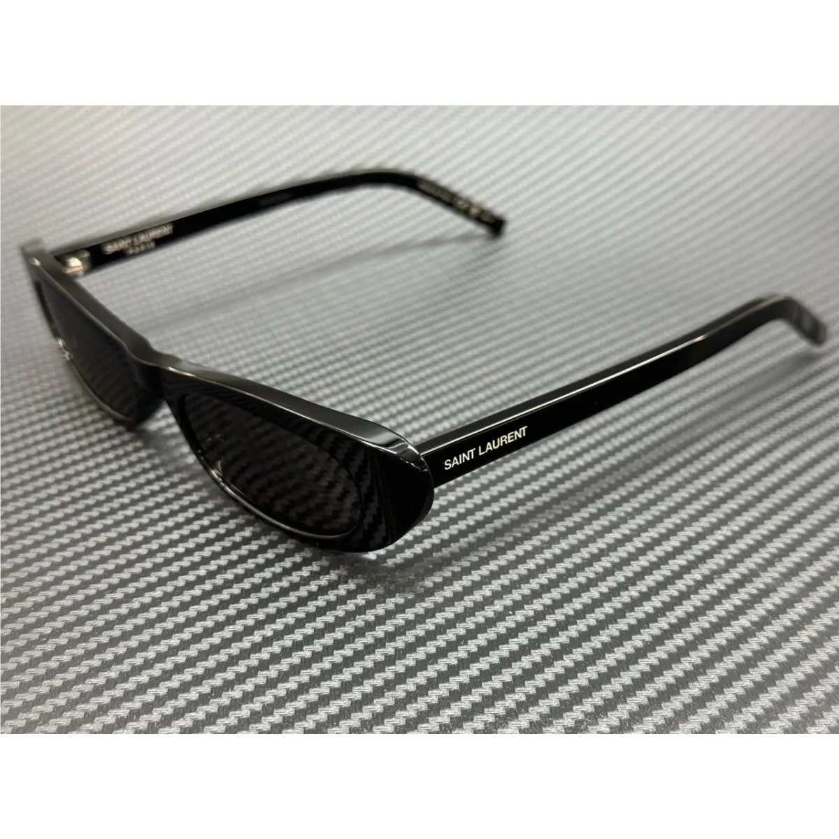 Saint Laurent Shade SL 557 SL557 Black Narrow Slim Oval Sunglasses Unisex 001 by Yves Saint Laurent