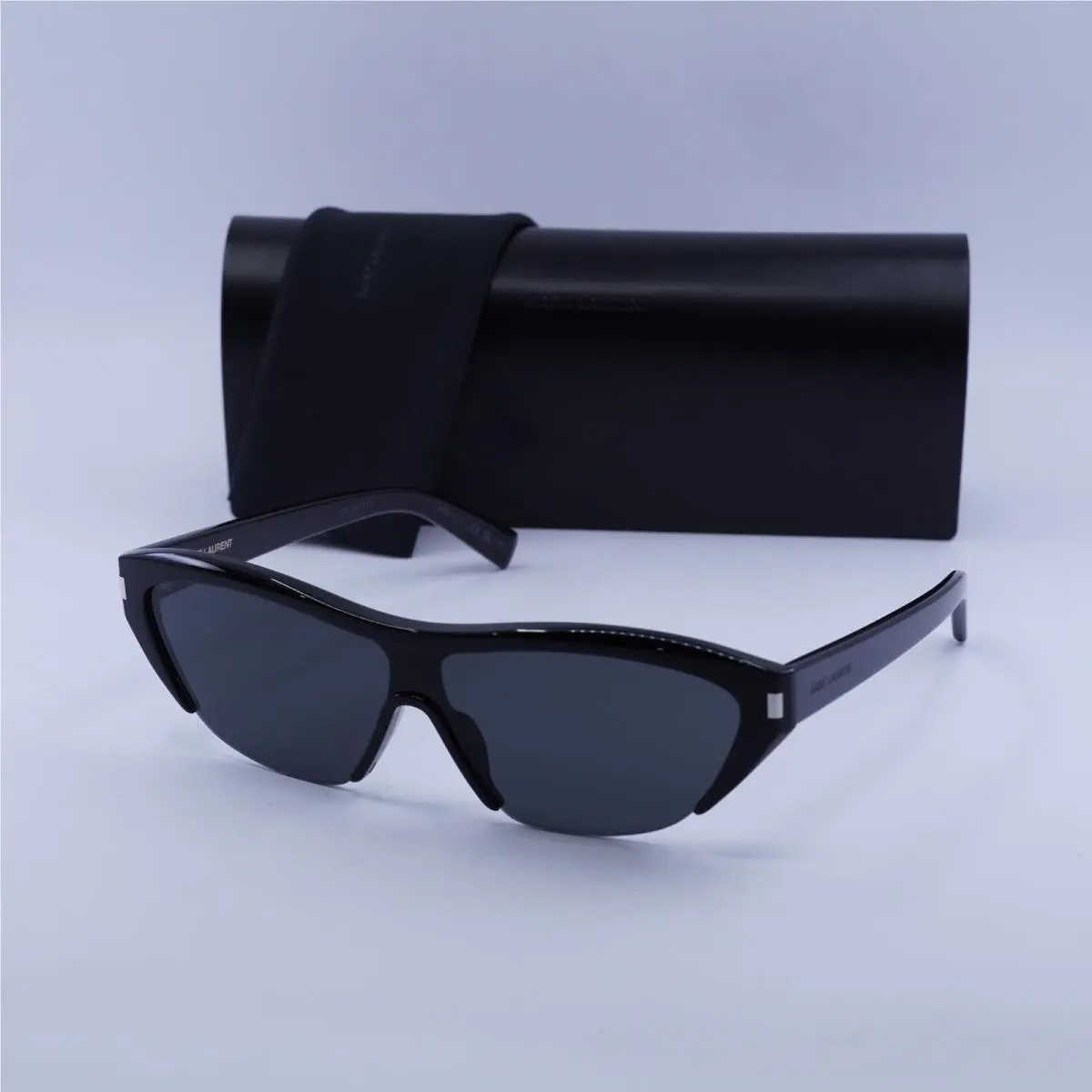 Saint Laurent SL704 001 Shiny Black/grey 99-1-145 Sunglasses by Yves Saint Laurent