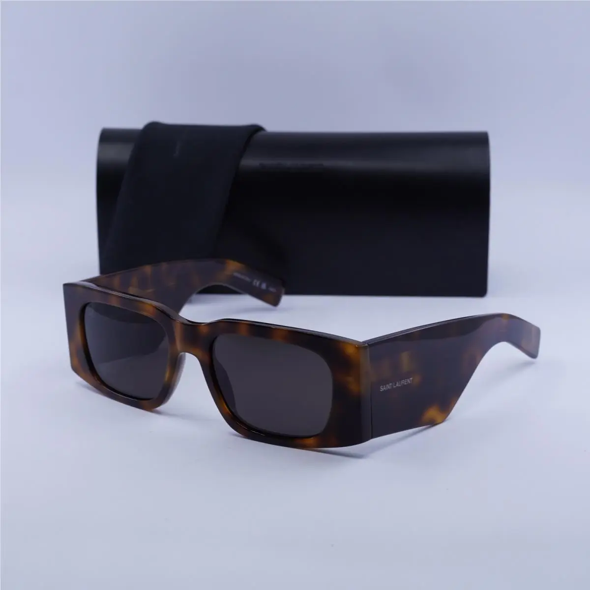 Saint Laurent SL654 003 Shiny Havana/black 52-18-135 Sunglasses by Yves Saint Laurent