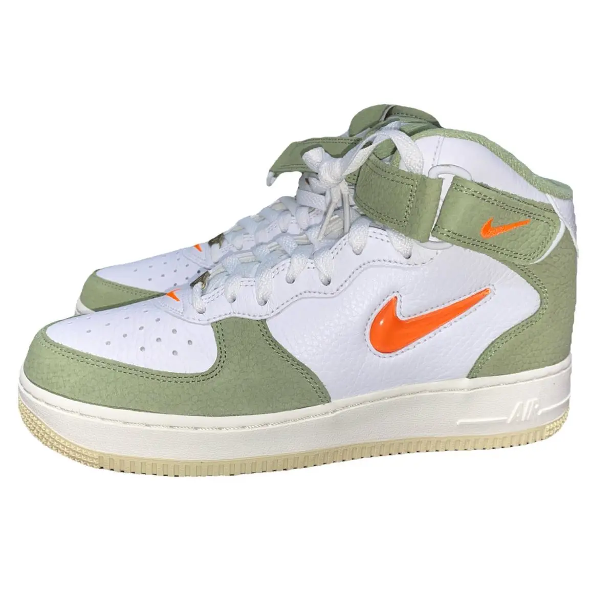 Nike shoes - Nike Air Force 1 Mid QS - DQ3505-100 - White/Orange/Green 3