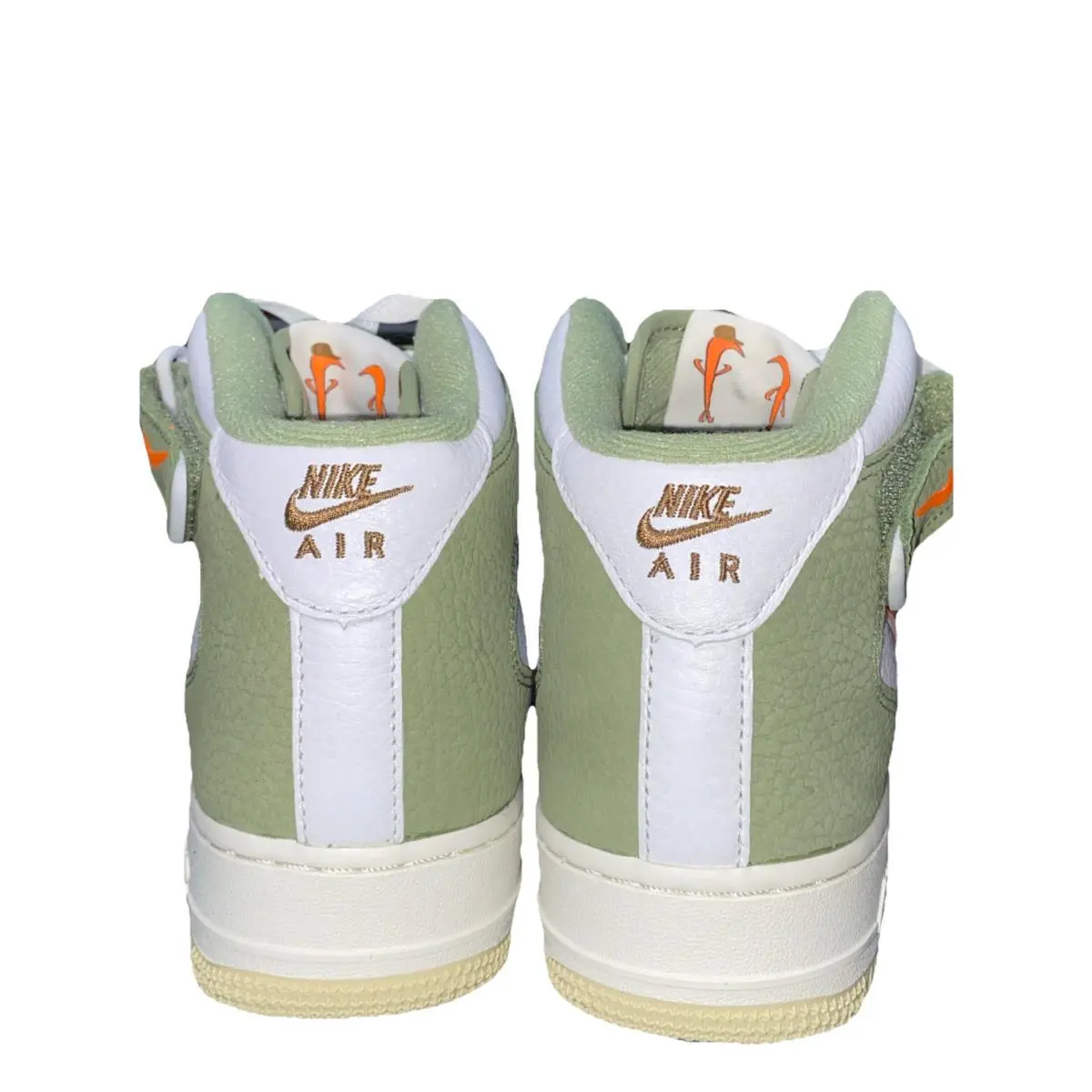 Nike shoes - Nike Air Force 1 Mid QS - DQ3505-100 - White/Orange/Green 4