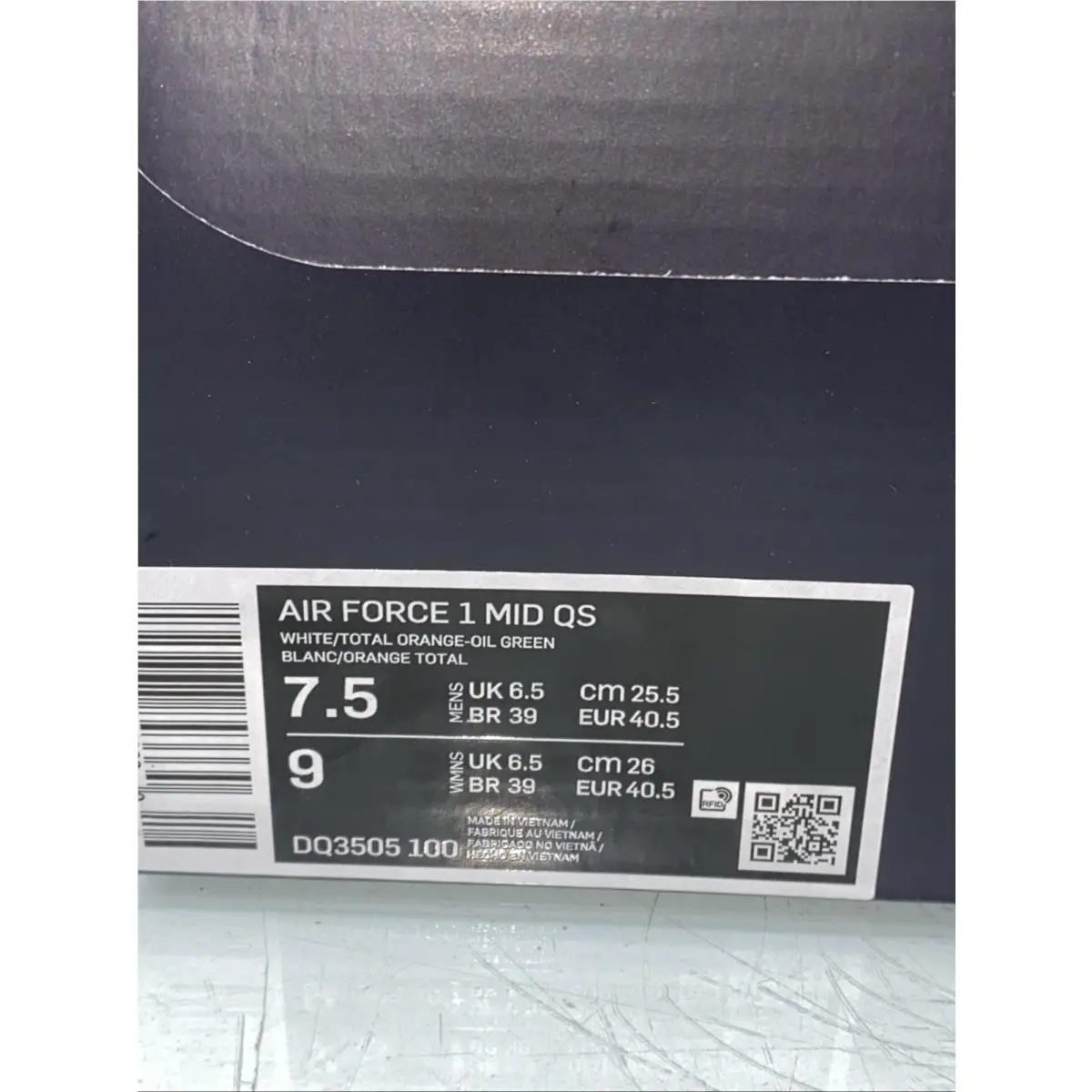 Nike shoes - Nike Air Force 1 Mid QS - DQ3505-100 - White/Orange/Green 2