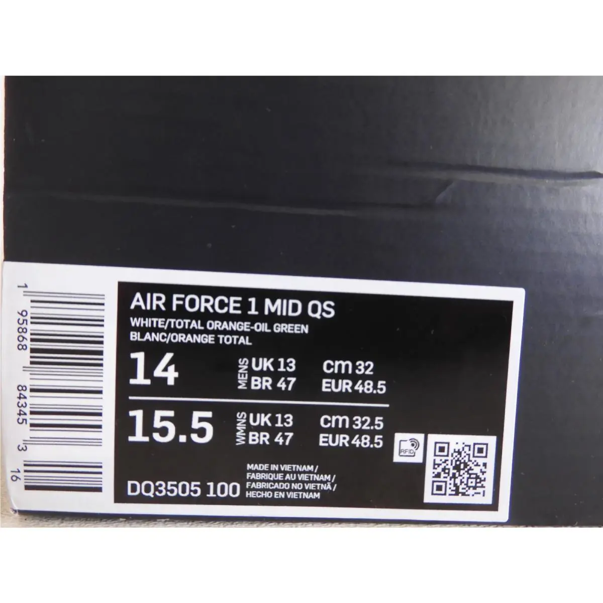 Nike shoes - Nike Air Force 1 Mid QS - DQ3505100 - White (UPC: 195868843453) 3
