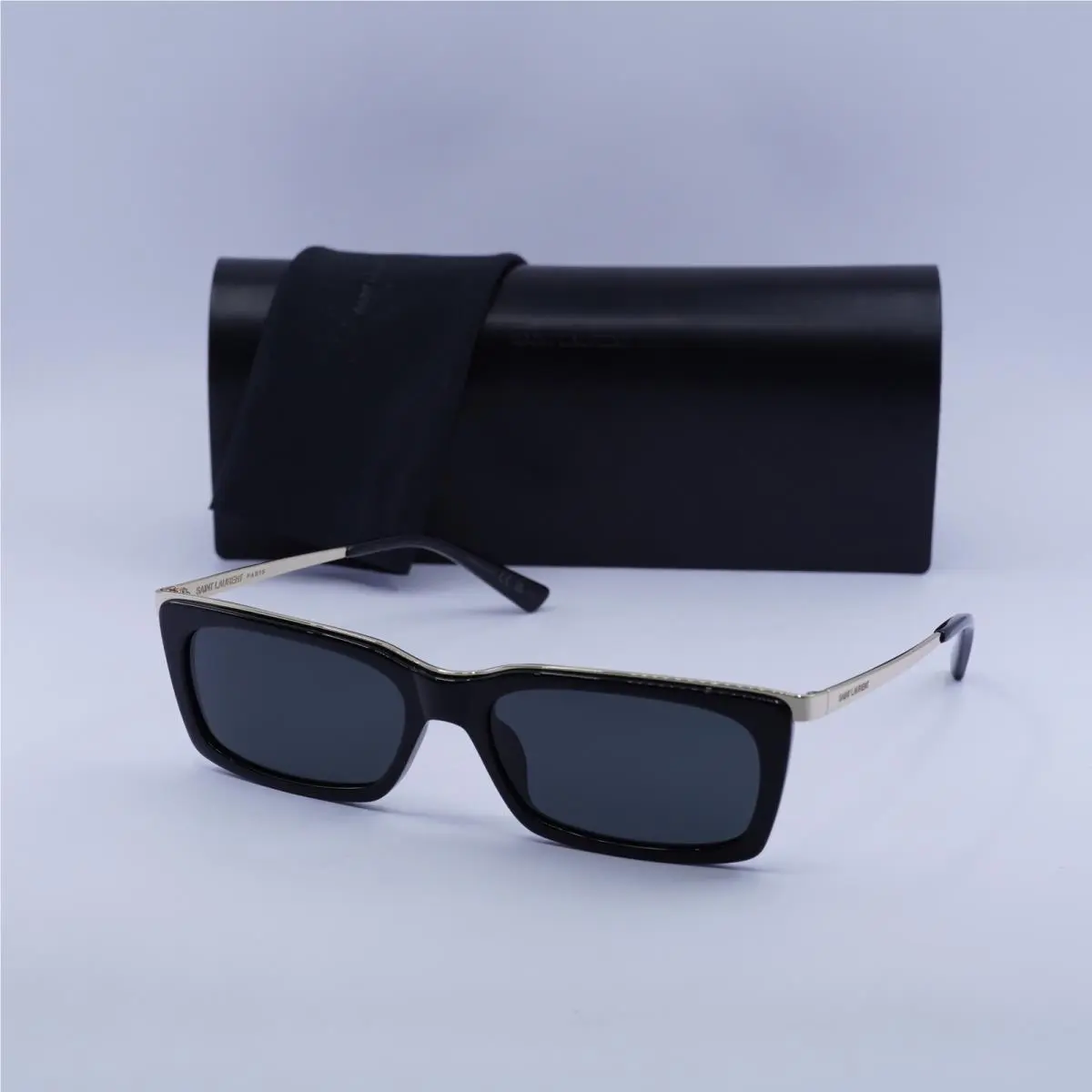 Saint Laurent SL766 001 Black/gold/black 57-17-145 Sunglasses by Yves Saint Laurent