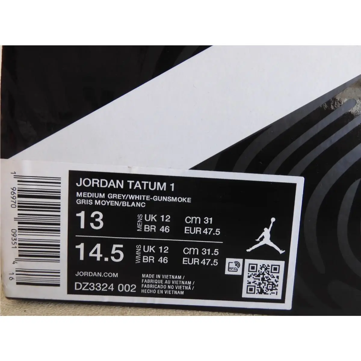 Nike shoes - Jordan Tatum 1 - Tatum - DZ3324 002 - Gray (UPC: 196970093514) 3