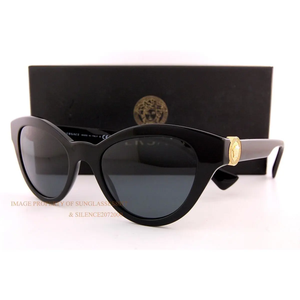 Versace Sunglasses VE 4435 GB1/87 Black/dark Gray For Women