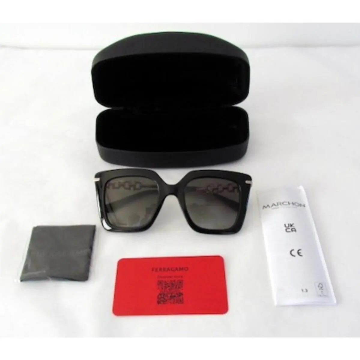 Sunglasses Black Smoke Gradient SF1041S 001 w Box by Salvatore Ferragamo