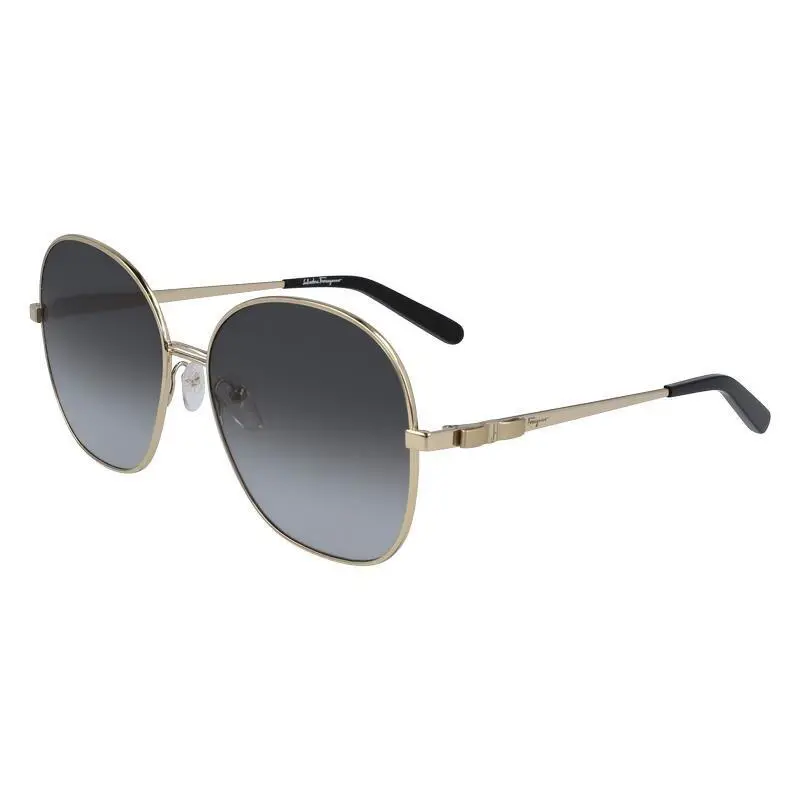 Salvatore Ferragamo Womens Sunglasses SF242S 738 Gold / Grey Gradient Lens