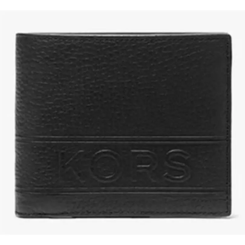 Michael Kors Hudson Embossed Pebbled Leather Tall Card Case