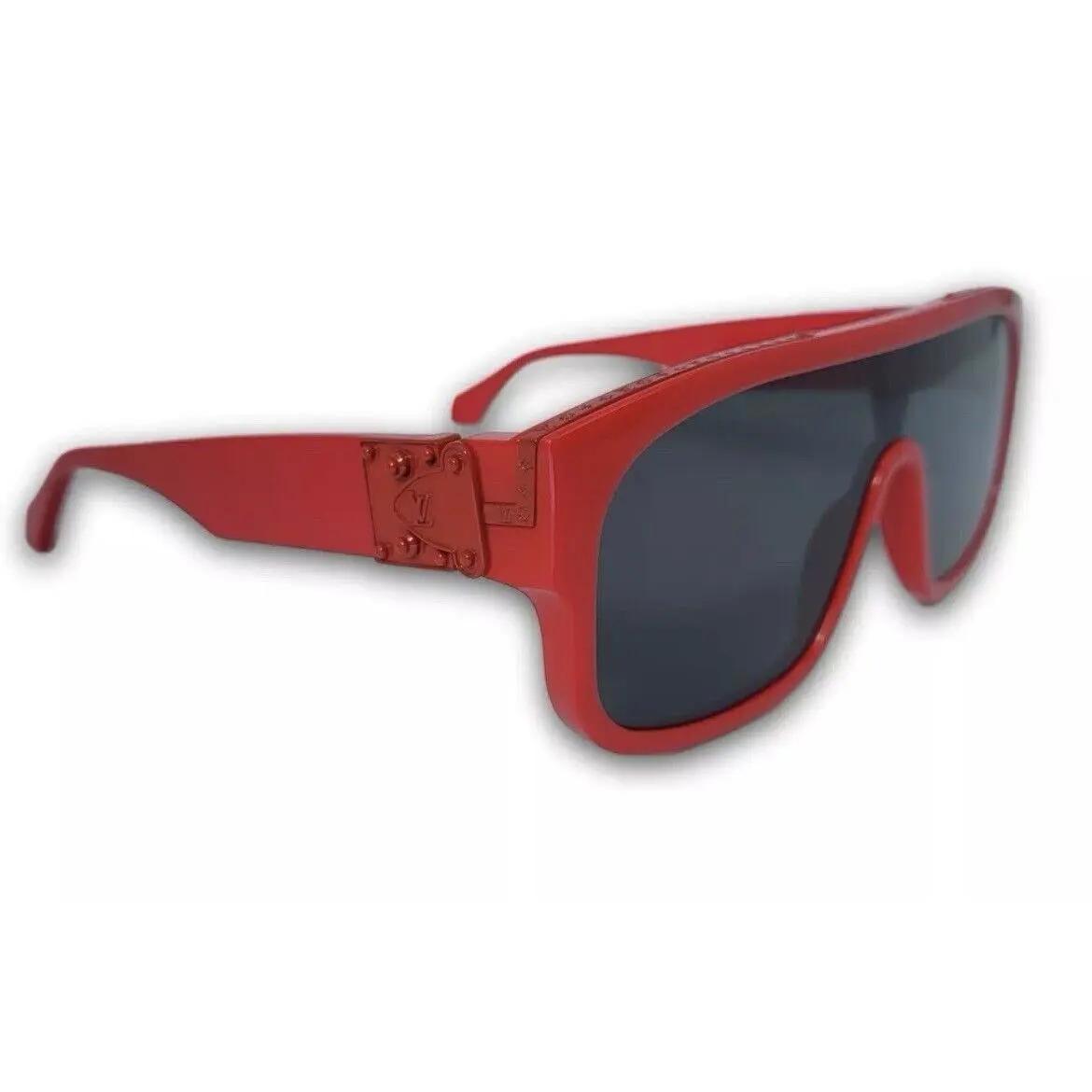 Louis Vuitton Millionaire Mask Men`s Red Shield Sunglasses Z1260E