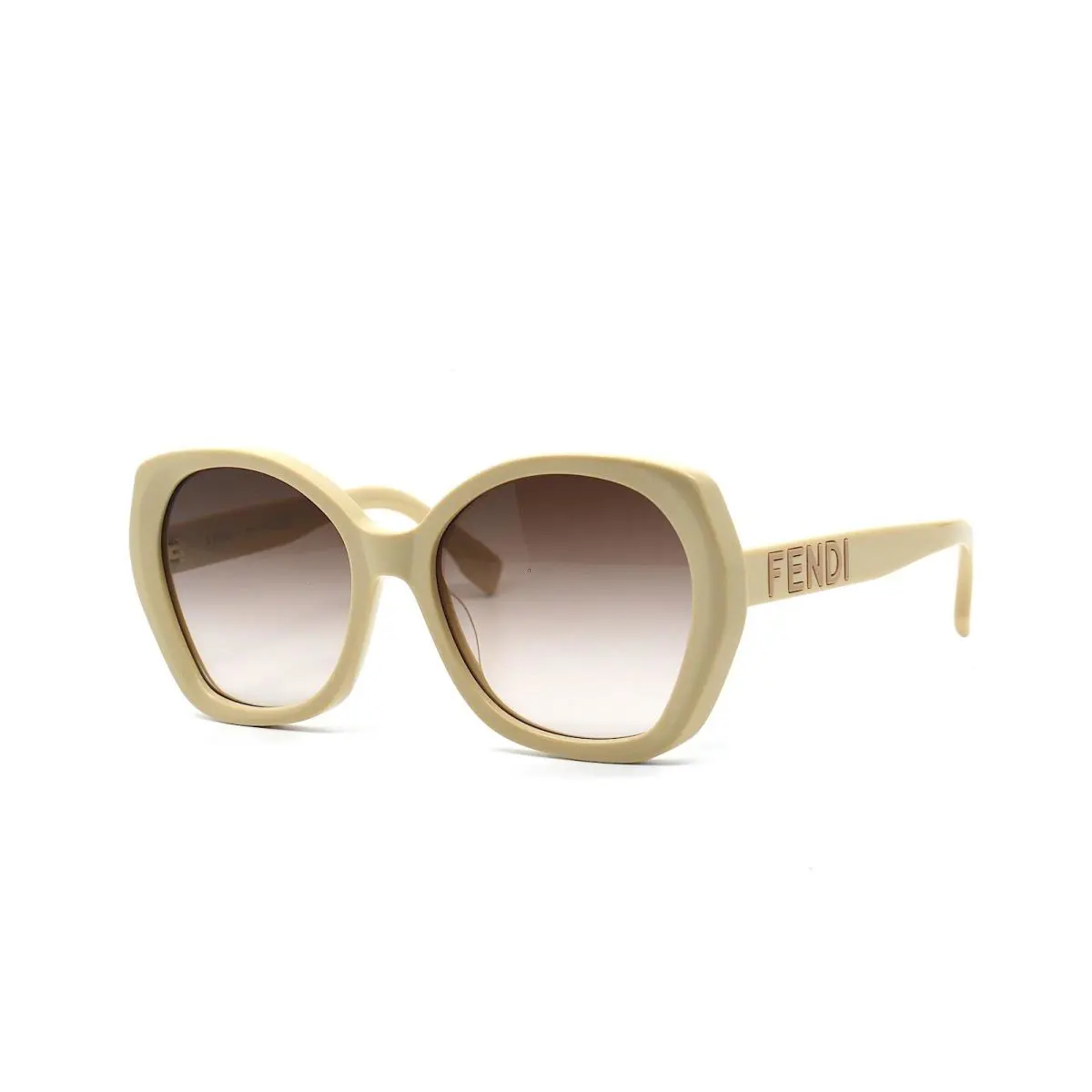 Fendi FE40112I 57F Beige Brown Gradient Sunglasses Italy