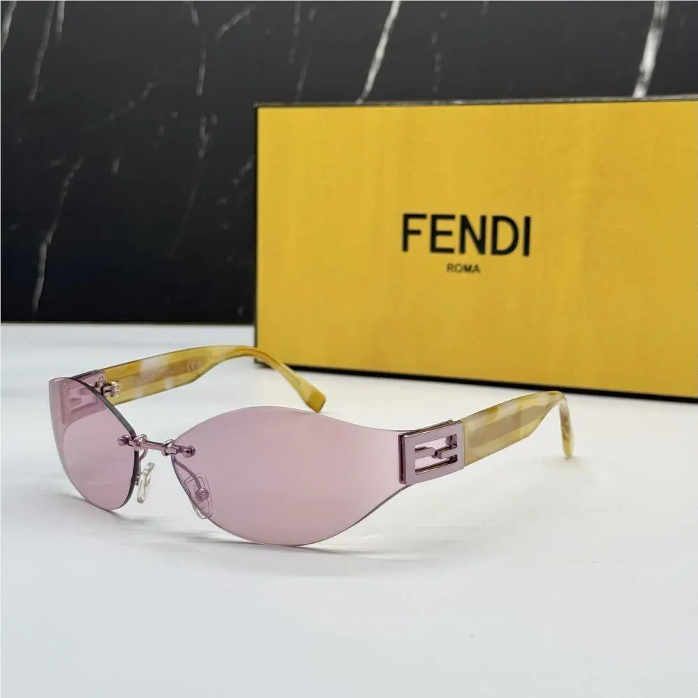 FE40159U 74Z Fendi Sunglasses Women Oval Pink Gold Sunglasses Fendi