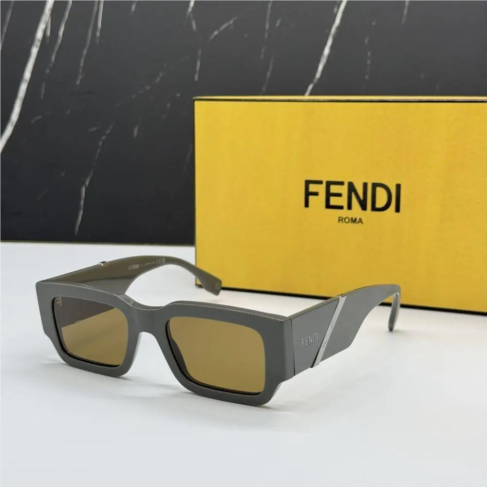 FE40131I 20E Fendi Square Brown Men Fendi Sunglasses