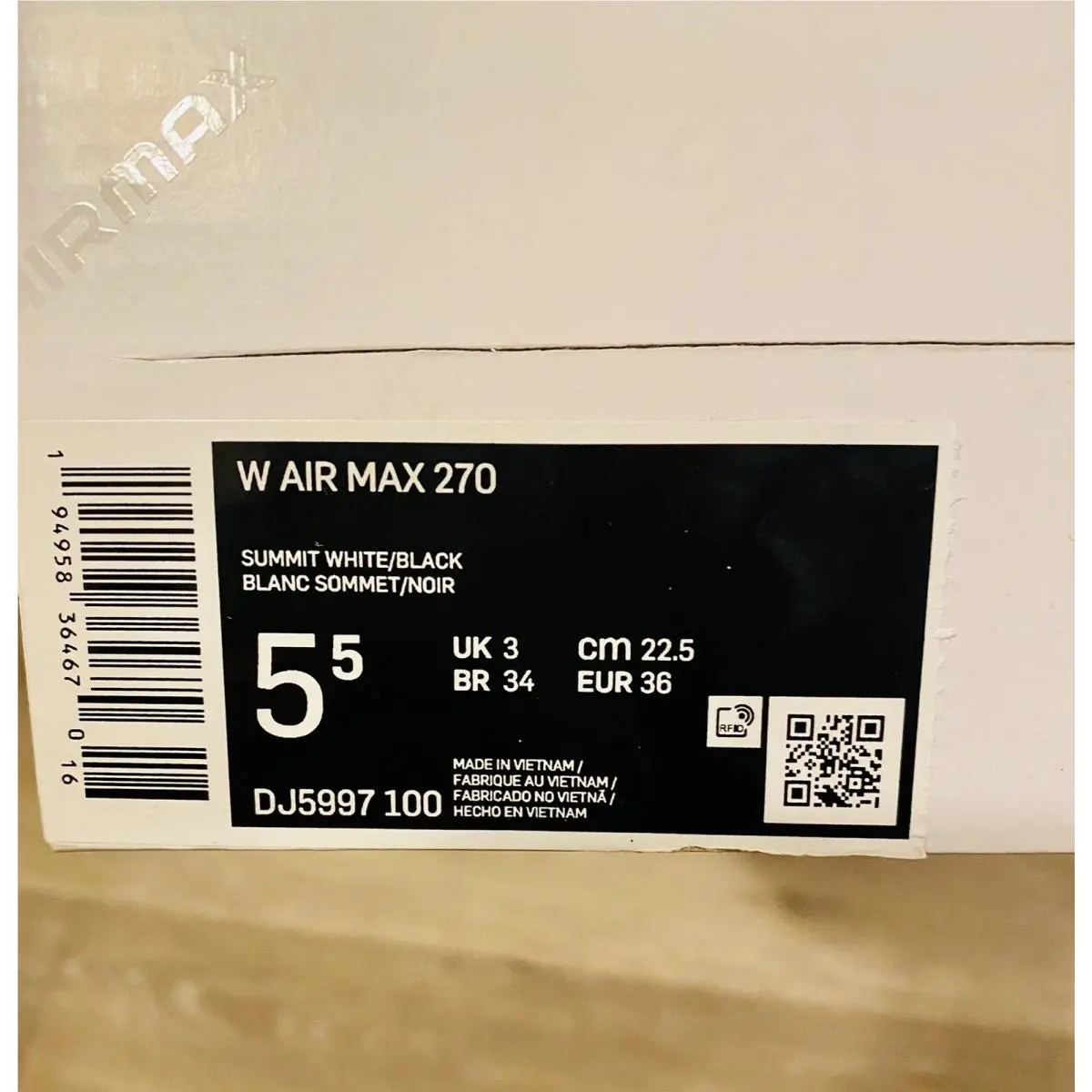 Nike shoes - Nike Air Max 270 - Air Max - DJ5997-100 - White 10