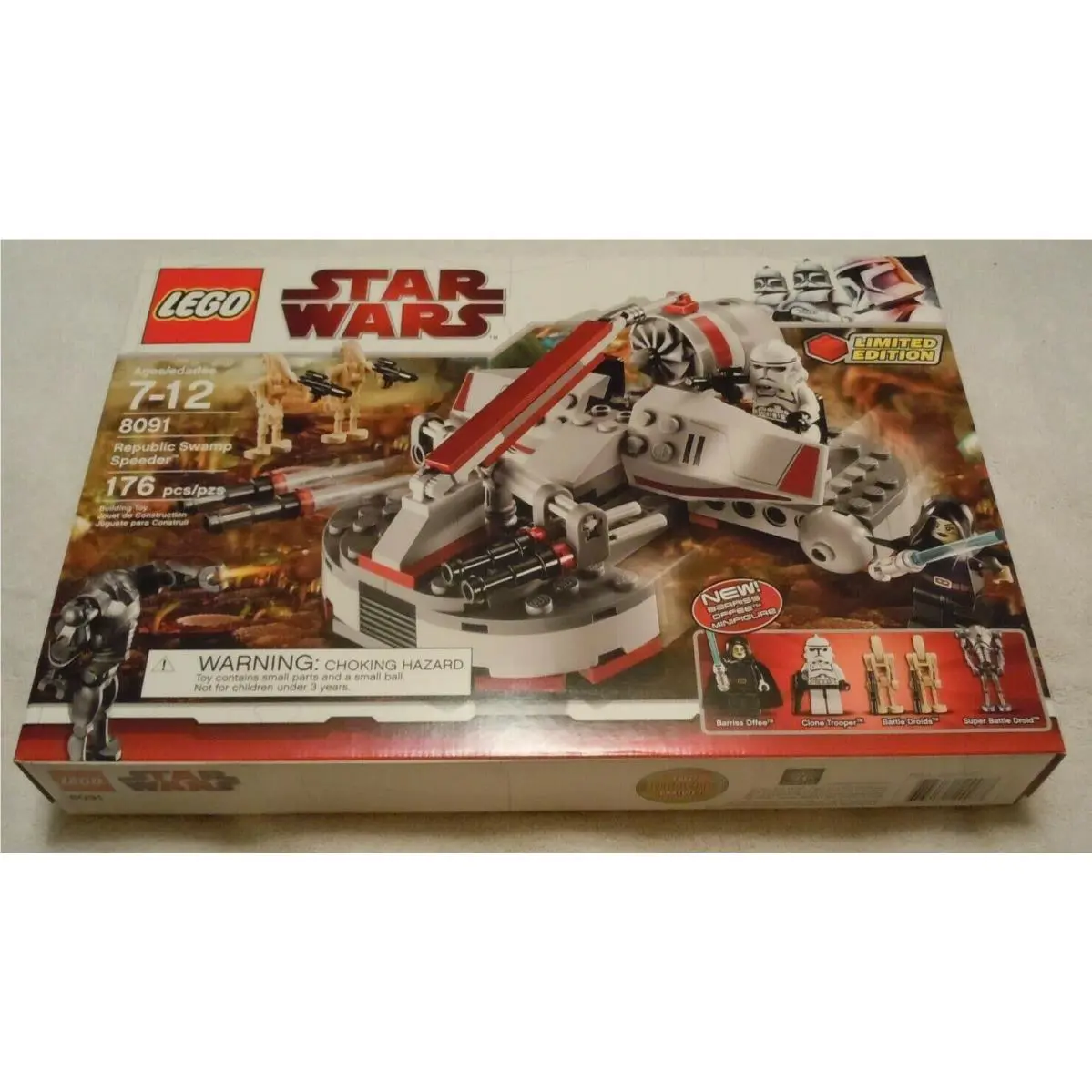 Lego Star Wars Republic Swamp Speeder Set 8091 Jedi Barriss Offee Minifig