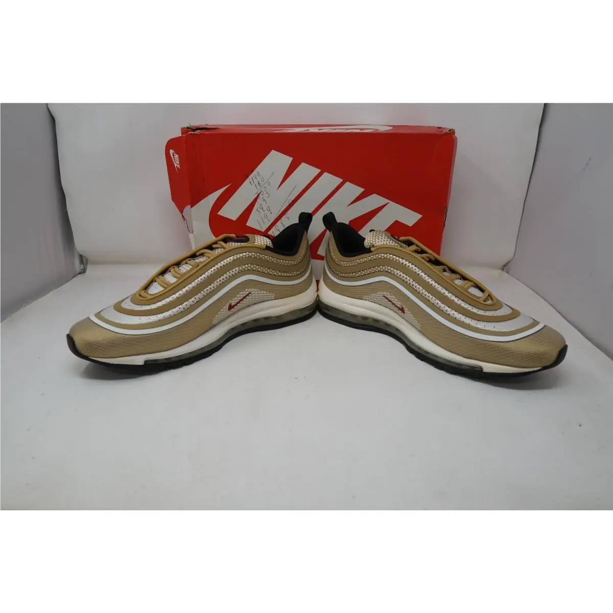 Nike shoes - Nike Air Max 97 - Air Max - 918356-700 - Gold, Manufacturer: Metallic Gold/University Red-Black-White 6