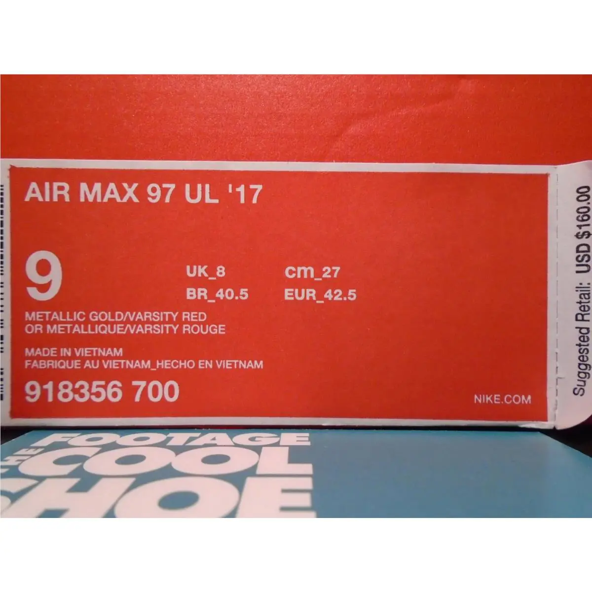 Nike shoes - Nike Air Max 97 UL `17 - 918356-700 - Gold 9