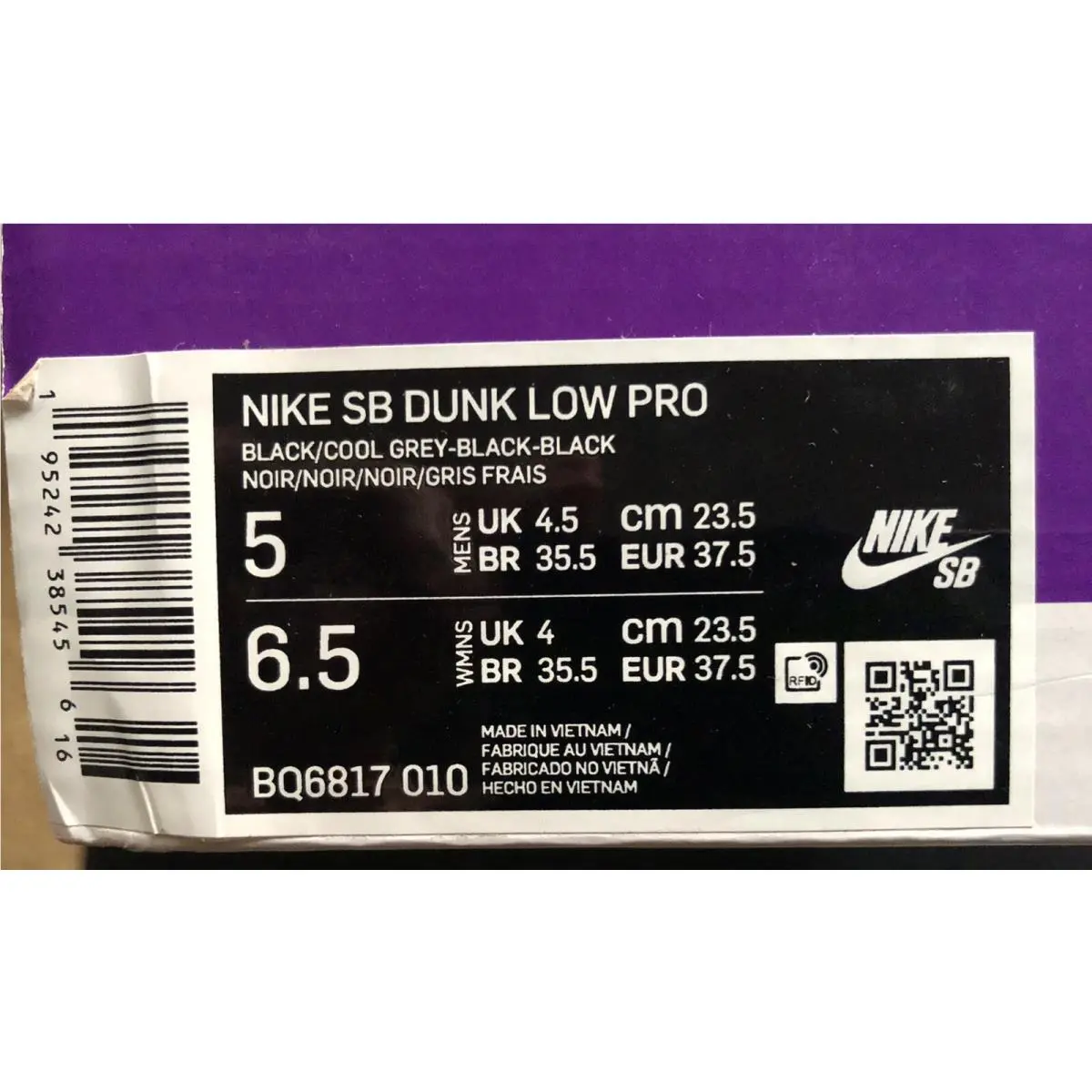 Nike shoes - Nike SB Dunk - Dunk - BQ6817-010 - Black (UPC: 0195242385456) 7