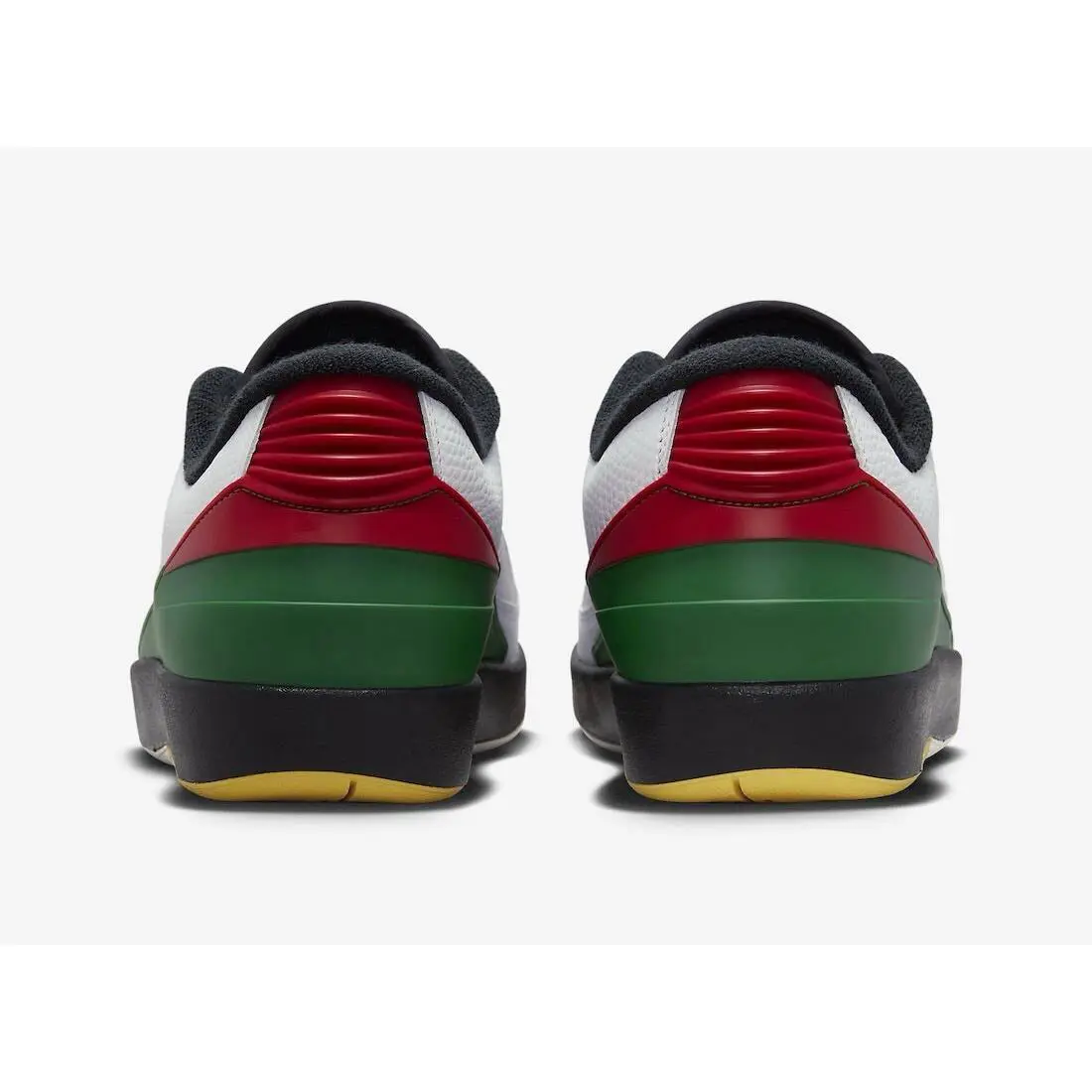 Nike shoes - Air Jordan Air Jordan 2 Retro Low - FN7686-100 - White/Black/University Red/Amarillo/Classic Green 3