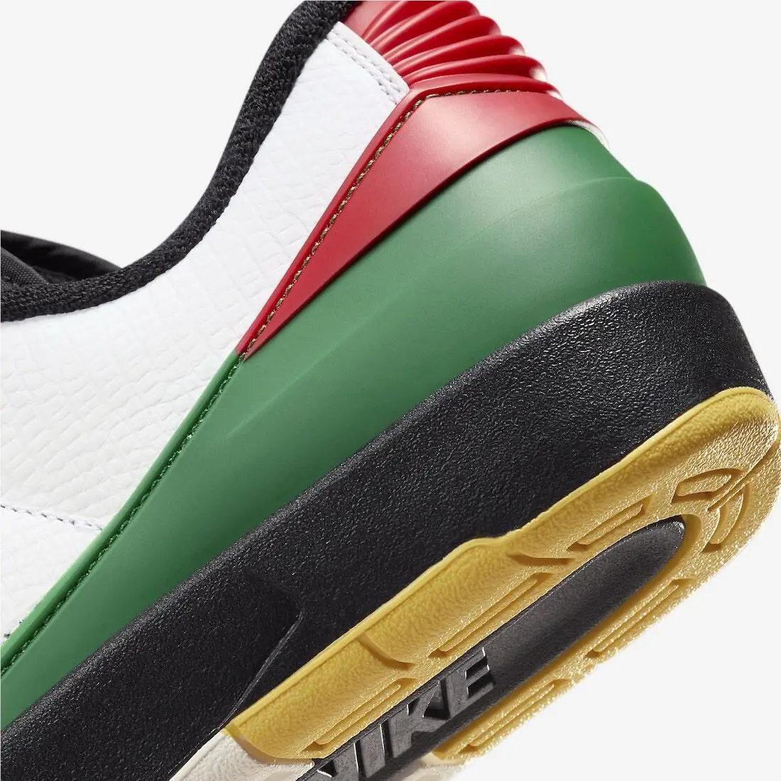Nike shoes - Air Jordan Air Jordan 2 Retro Low - FN7686-100 - White/Black/University Red/Amarillo/Classic Green 7