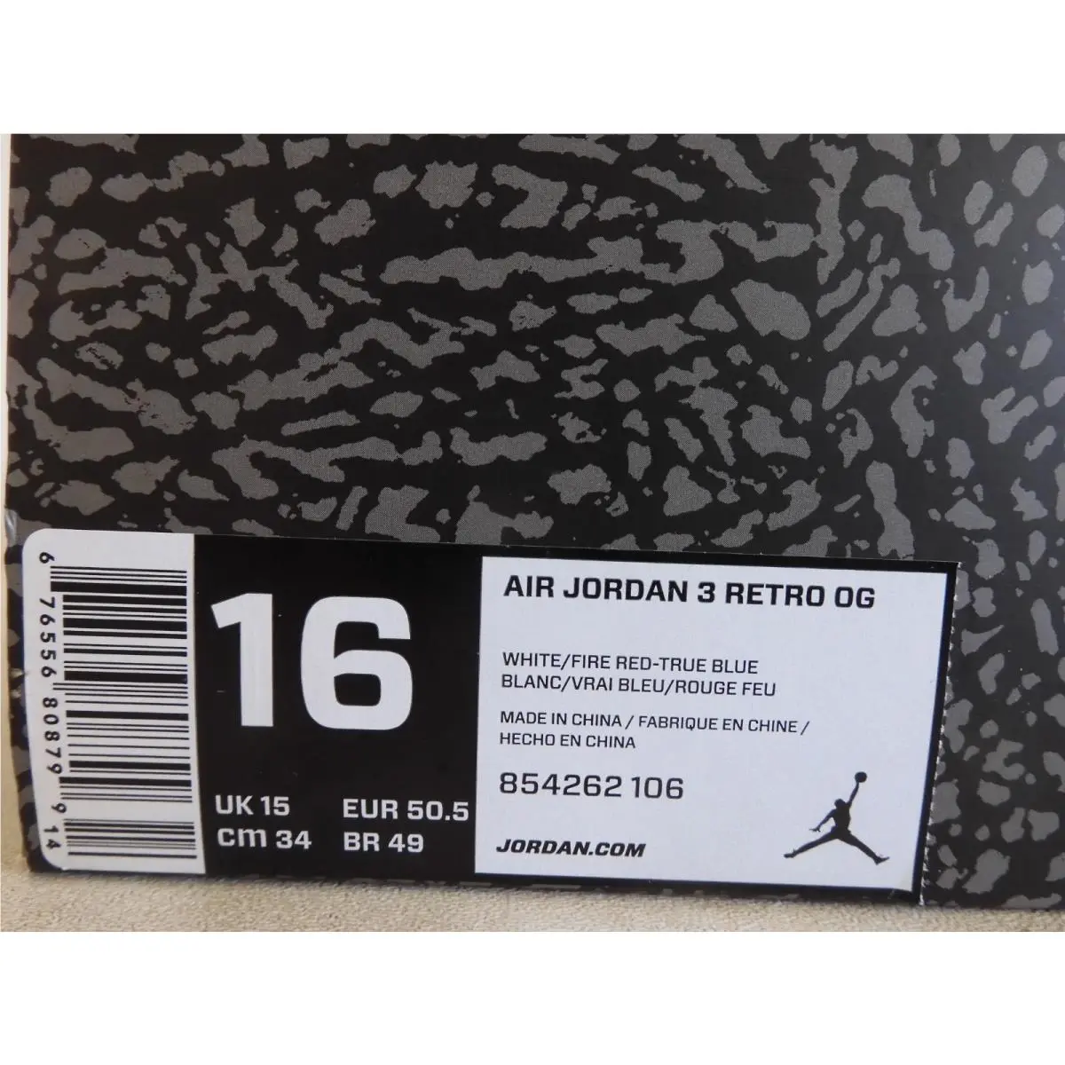 Nike shoes - Air Jordan 3 - Air - 854262-106 - White (UPC: 676556808799) 6