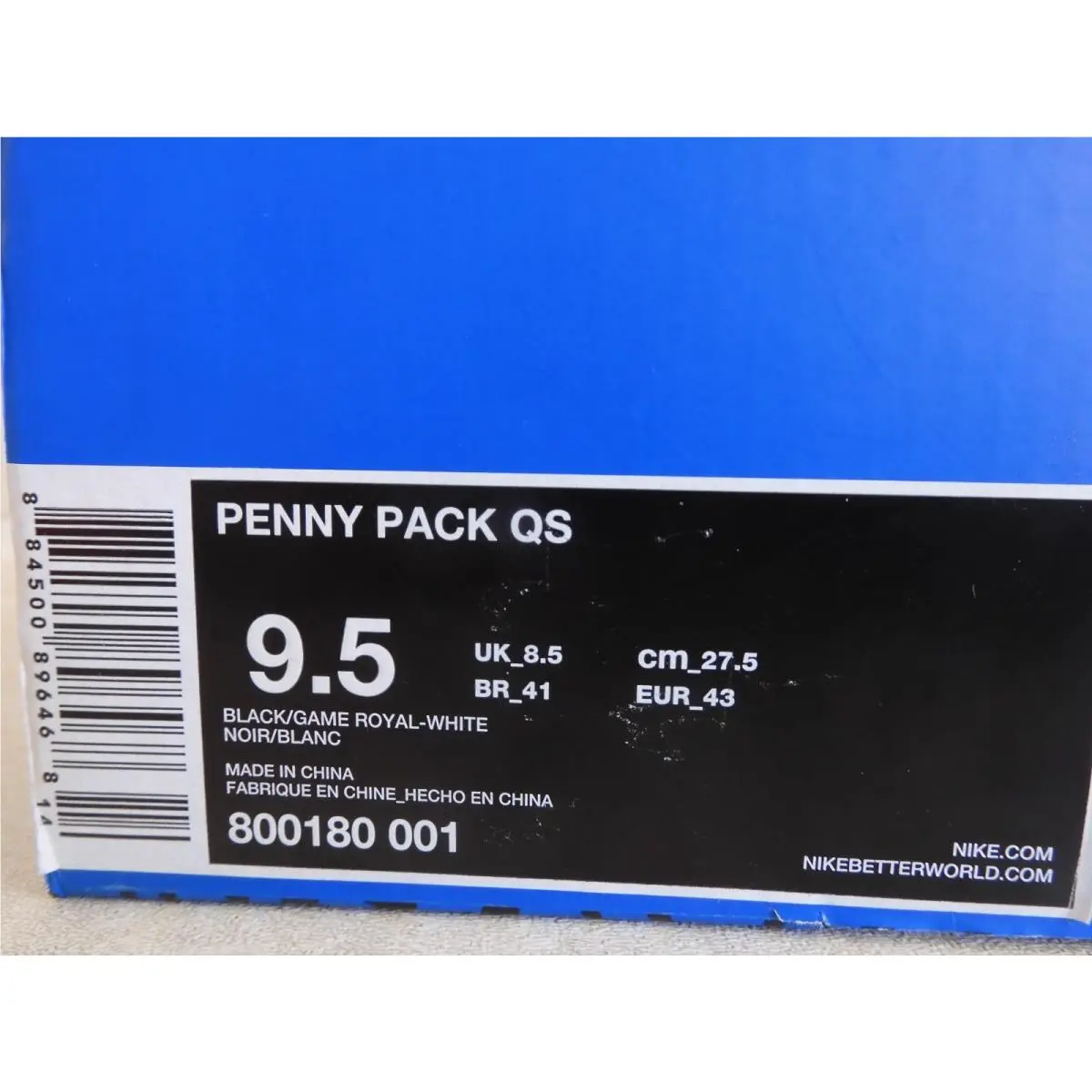 Nike shoes - Nike Air Penny - Air Penny - 800180-001 - Black (UPC: 884500896468) 10