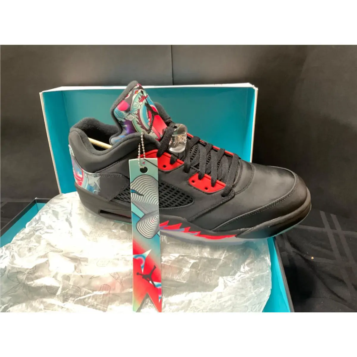 Nike shoes - Nike Air Jordan 5 - Air - Bright Crimson Black Beta Blue 0