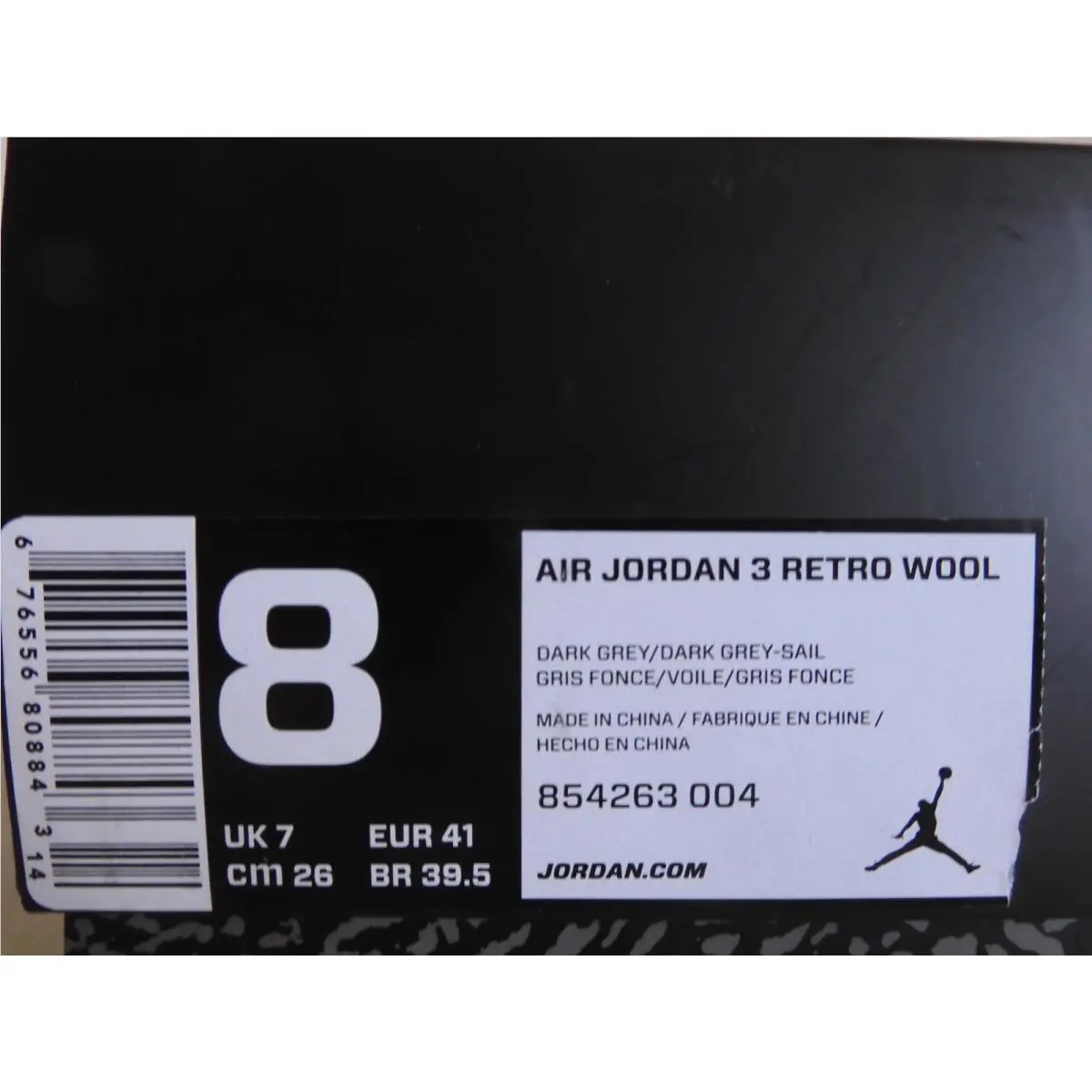 Nike shoes - Air Jordan 3 - Air - 854263-004 - Gray (UPC: 676556808843) 6