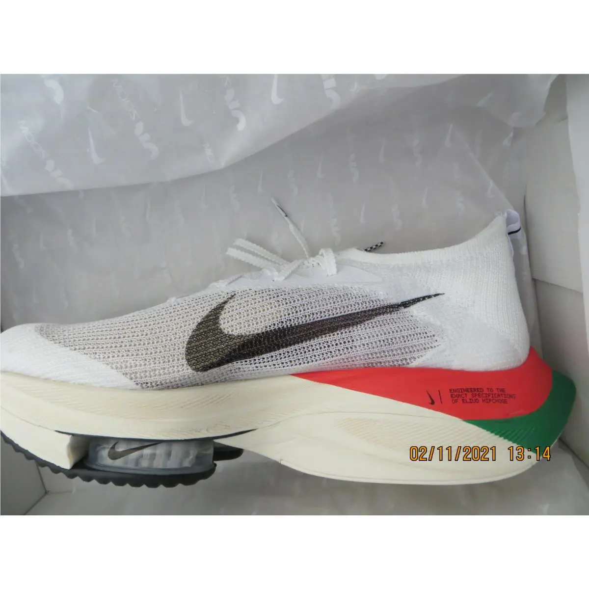 Nike shoes - Air Zoom Alphafly Next% Eliud KipchogeK - DD8877-101 - White 9