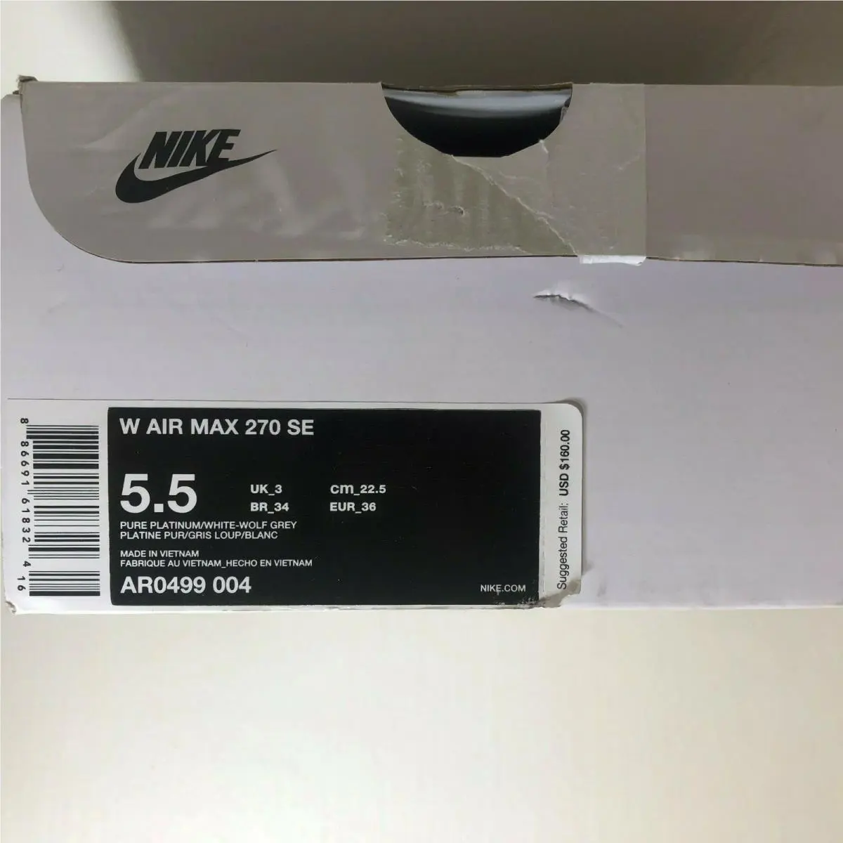 Nike shoes - Nike Air Max 270 - Air Max - AR0499-004 - Gray (UPC: 886691618324) 6
