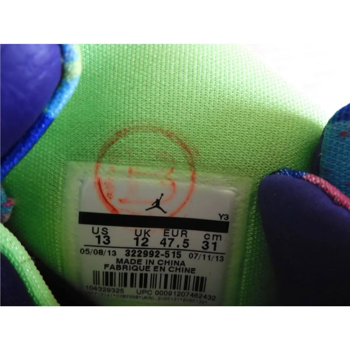 Nike shoes - Jordan 6 Rings - Rings - Purple (UPC: 091207462432) 3