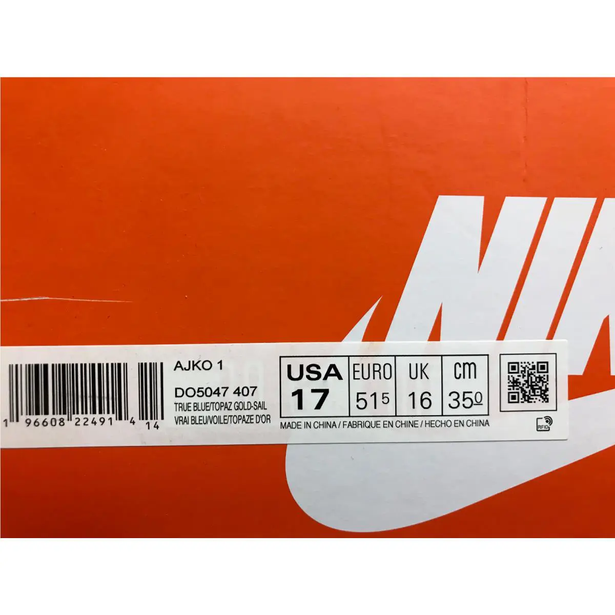 Nike shoes - Air Jordan Retro - Air Retro - DO5047-407 - Blue (UPC: 196608224914) 3