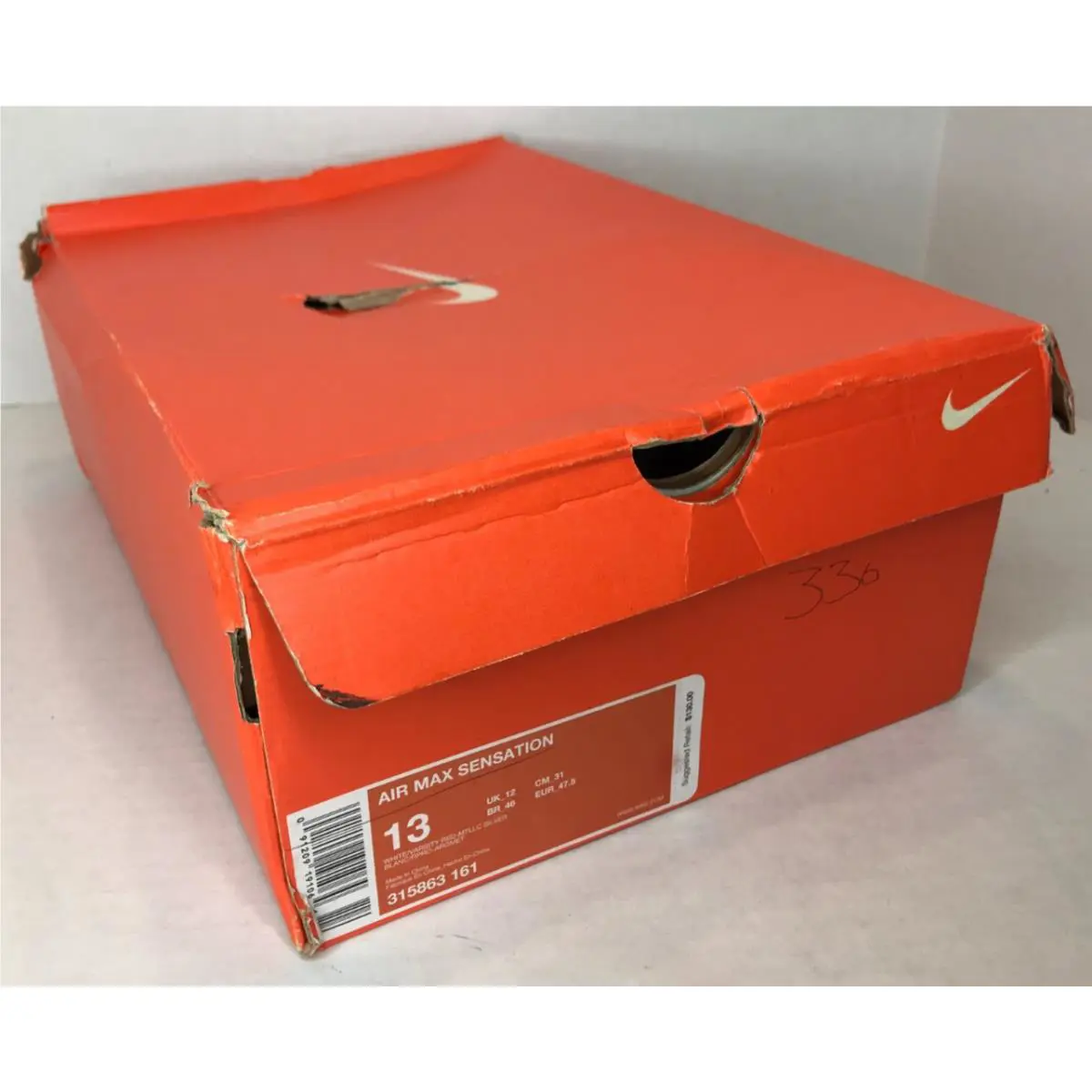 Nike shoes - Nike Air Max Sensation - Air Max Sensation - 315863-161 - University Red / White 12