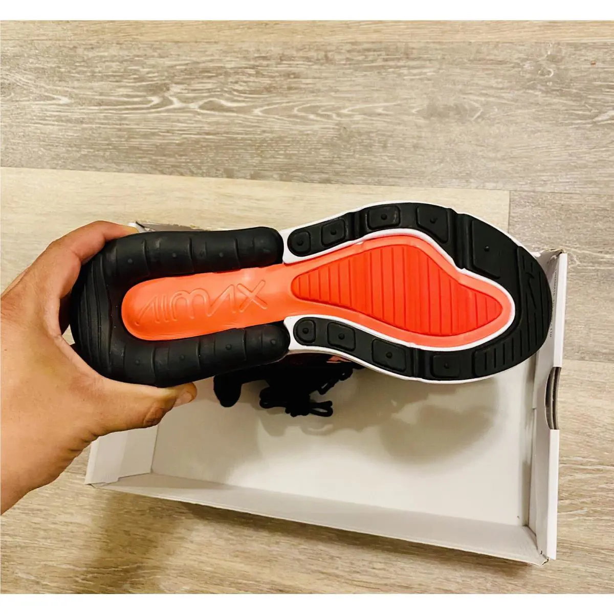 Nike shoes - Nike Air Max 270 Flyknit - AH6803-003 - Black-Yellow Strike-Bright Crimson (UPC: 887226243943) 9