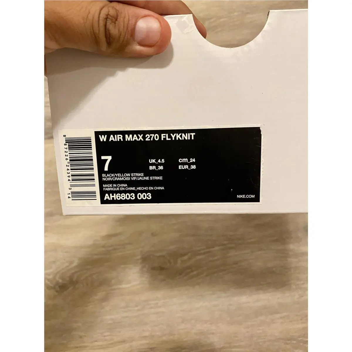 Nike shoes - Nike Air Max 270 Flyknit - AH6803-003 - Black-Yellow Strike-Bright Crimson (UPC: 887226243943) 10