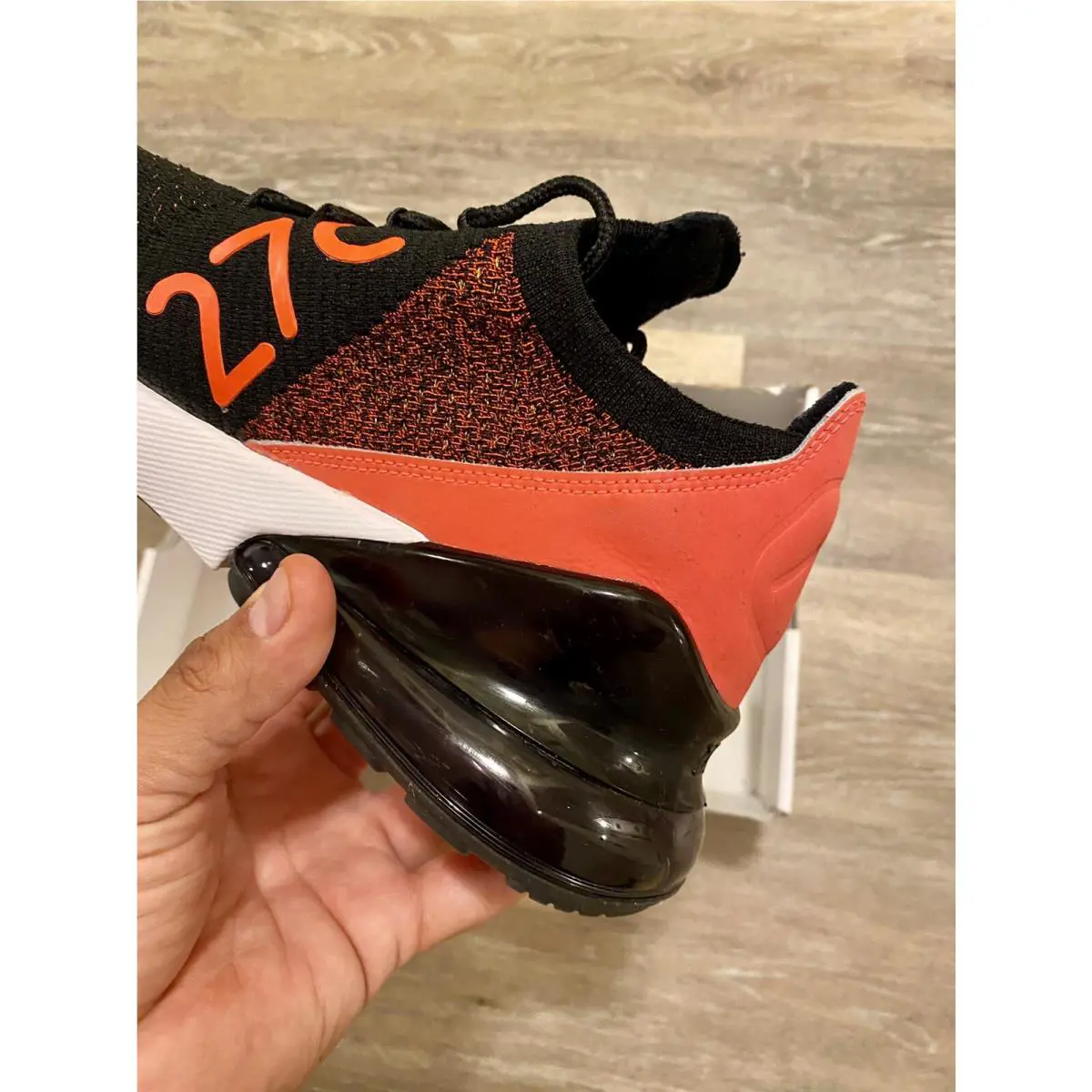 Nike shoes - Nike Air Max 270 Flyknit - AH6803-003 - Black-Yellow Strike-Bright Crimson (UPC: 887226243943) 1