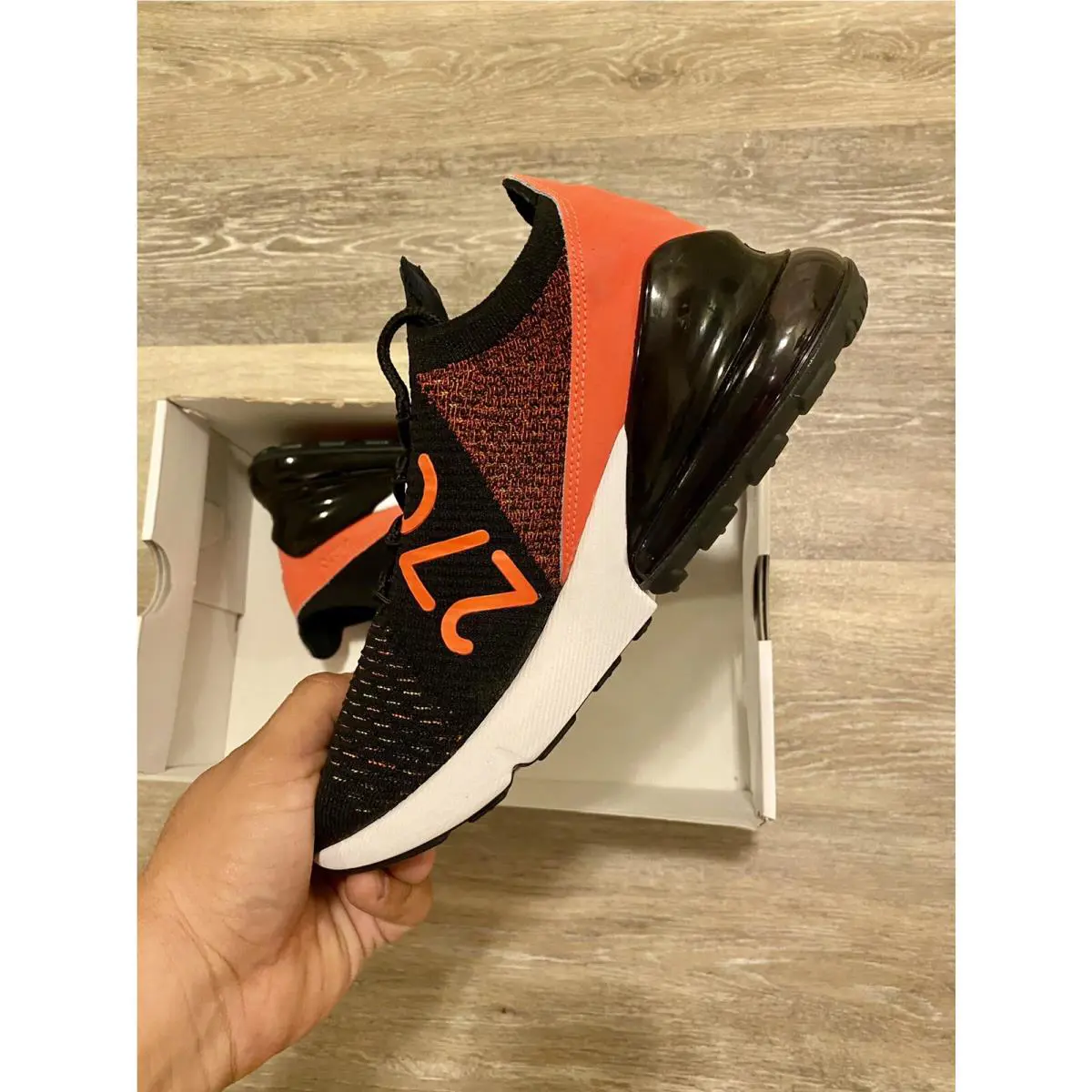 Nike shoes - Nike Air Max 270 Flyknit - AH6803-003 - Black-Yellow Strike-Bright Crimson (UPC: 887226243943) 3