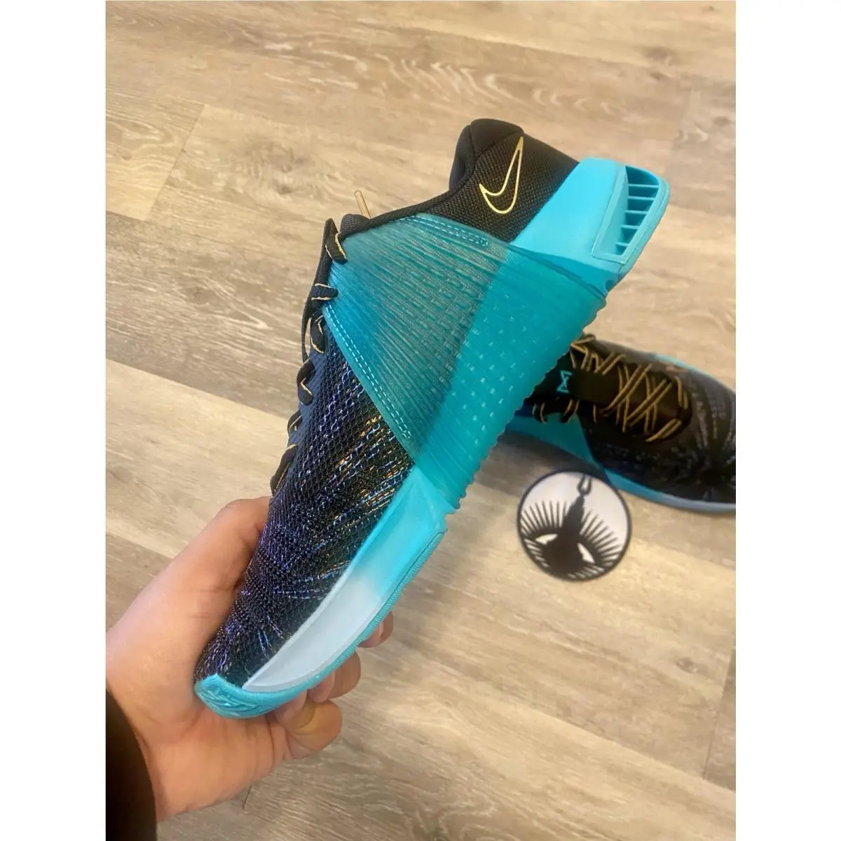 Nike shoes - Nike Metcon 9 AMP - Metcon AMP - HF1395-001 - Dusty Cactus / Black / Psychic Blue (UPC: 197602671698) 3