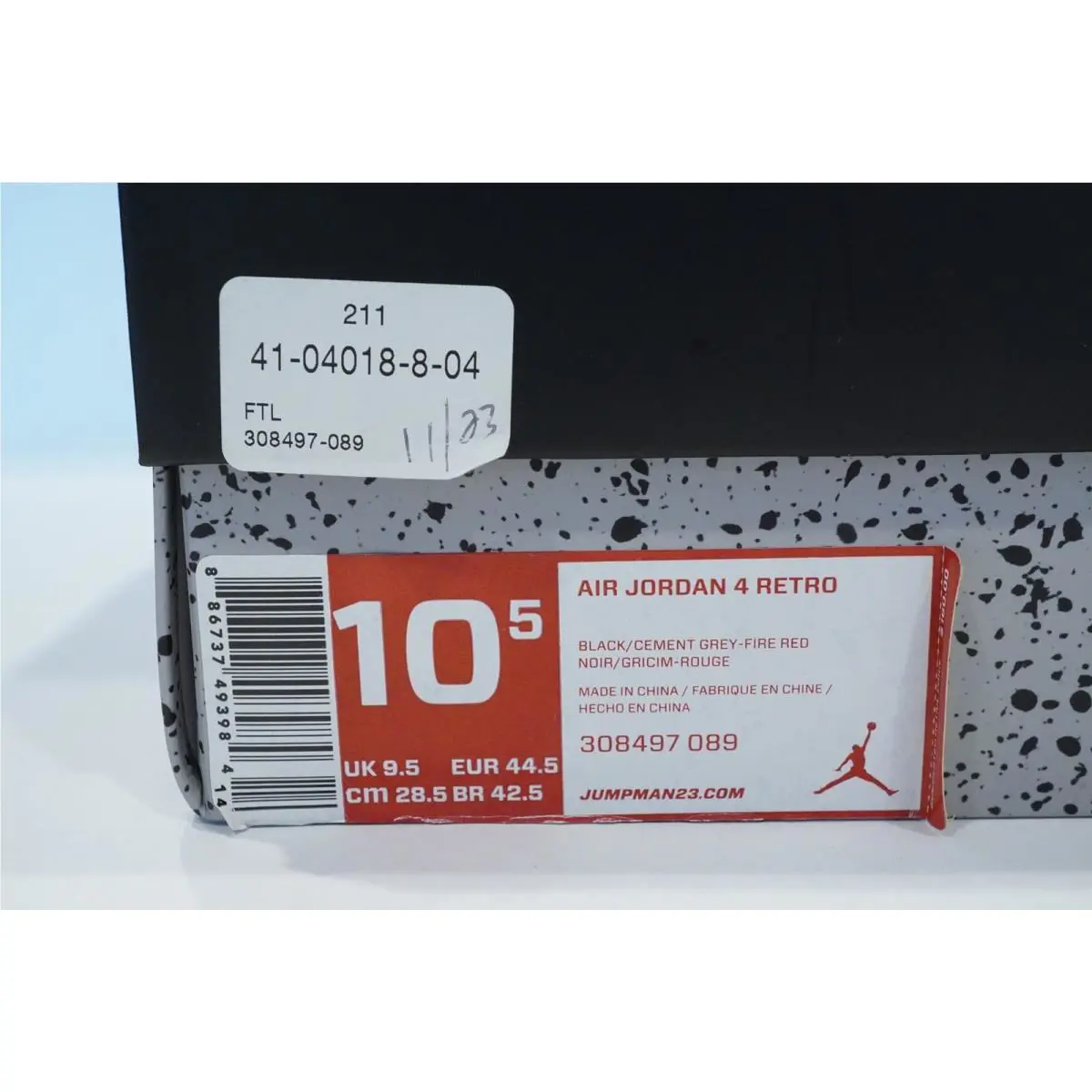 Nike shoes - Air Jordan 4 - Air - 308497-089 - Black (UPC: 0886737493984) 20