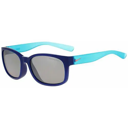 Nike EV0886-464 Spirit Women`s Kids Blue Sunglasses Grey Mirrored Lens