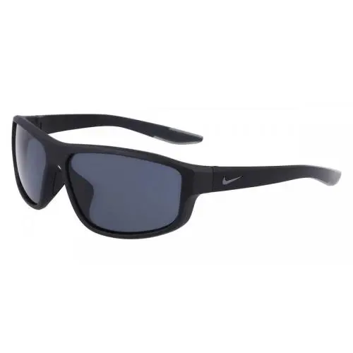 Nike Brazen Fuel DJ-0805 060 Matte Black Sunglasses Silver Flash Lenses - Matte Black, Frame: Black, Lens: Silver