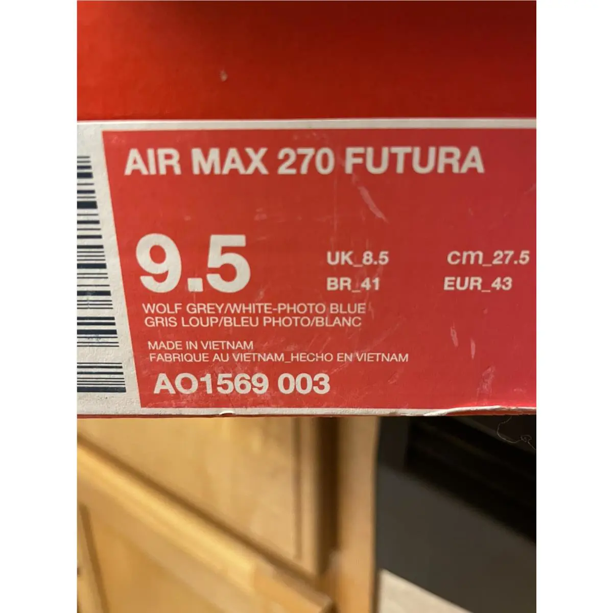 Nike shoes - Nike Air Max 270 Futura - AO1569-003 - Blue, Manufacturer: Wolf Grey White Photo Blue 5