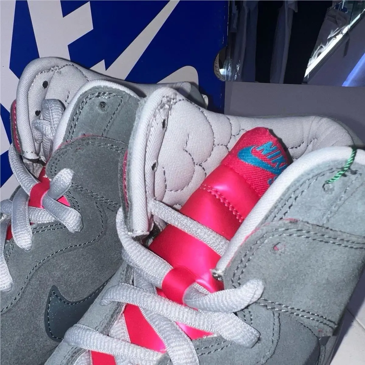 Nike shoes - Nike Dunk High - Dunk High - 313171-007 - Grey Pink 0
