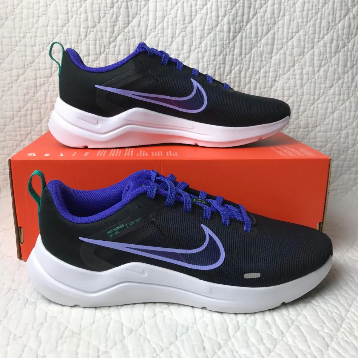 Nike shoes - Nike Downshifter 12 - Downshifter - DD9294-003 - black/light thistle lapis 0